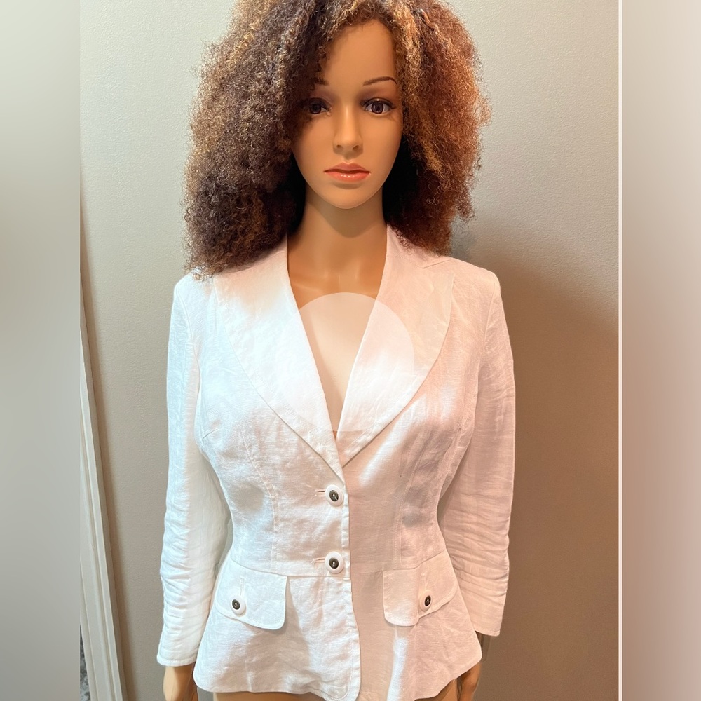 Georgiou White Women’s Linen Sports Jacket  Sz10